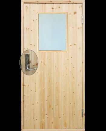 Plus Udhusdør Std  Panel   Vindue Inkl  Karm Montagesæt Hu 88     197   Cm 393530-