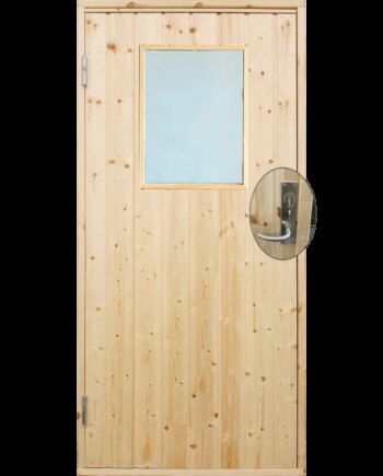 Plus Udhusdør Std  Panel   Vindue Inkl  Karm Montagesæt Vu 88     197   Cm 393520-