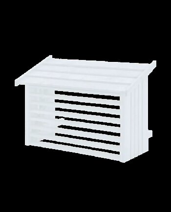 Plus Varmepumpeskjul 96x56x78cm  Bxdxh  Fungicid Og Grundmalet   Gange Hvid 16680-13