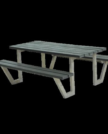 Plus Wega Bord Bænkesæt 177 Cm Retex Grå 187710-38