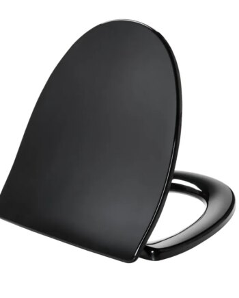 Presalit Toiletsæde Sign-spira S626 Med Soft Close  Lift-off Og Polygiene  Sort  Universalbeslag  Bundmonteret