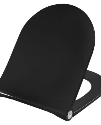 Presalit Toiletsæde Universal S1064 Med Soft Close  Lift-off Og Polygiene  Sort  Universalbeslag  Bundmonteret