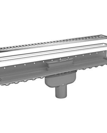 Purus Afløbsrendesæt 800mm Rib ø75 Mm Lodret