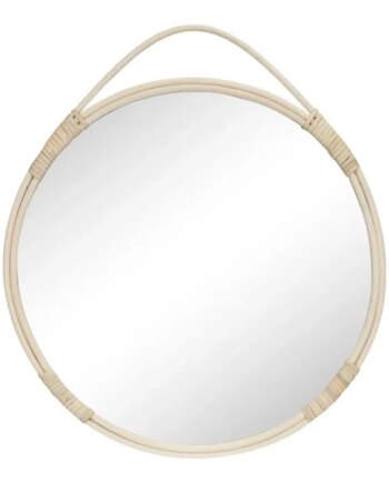 Rundt Spejl   Natur Rattan ø50 Cm 4001250