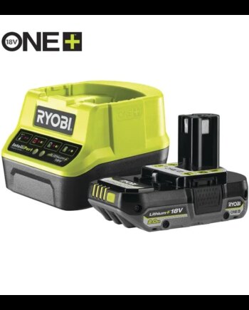 Ryobi 18v One   Startsæt  Lader       Ah Batteri Rc18120-120c