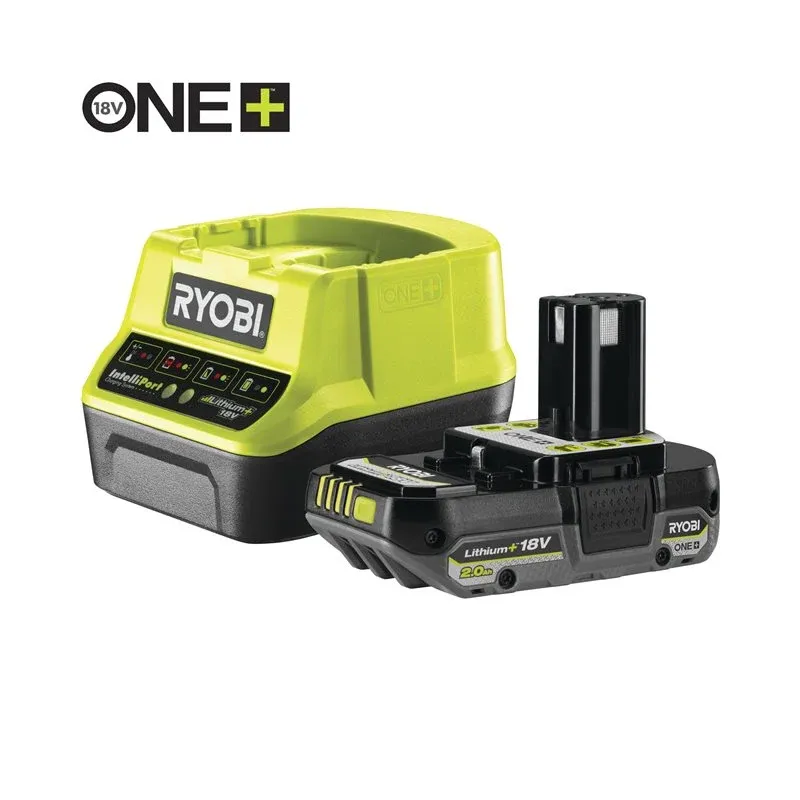 Ryobi 18v One   Startsæt  Lader       Ah Batteri Rc18120-120c