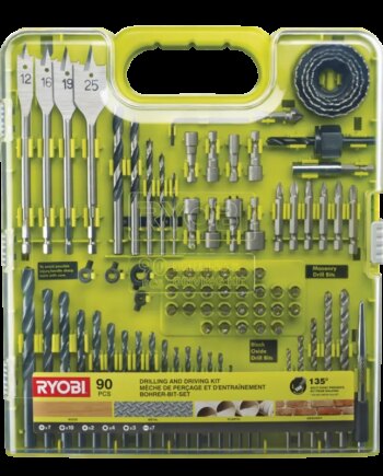 Ryobi Bor Og Bitsæt Med 90 Dele Rakdd90