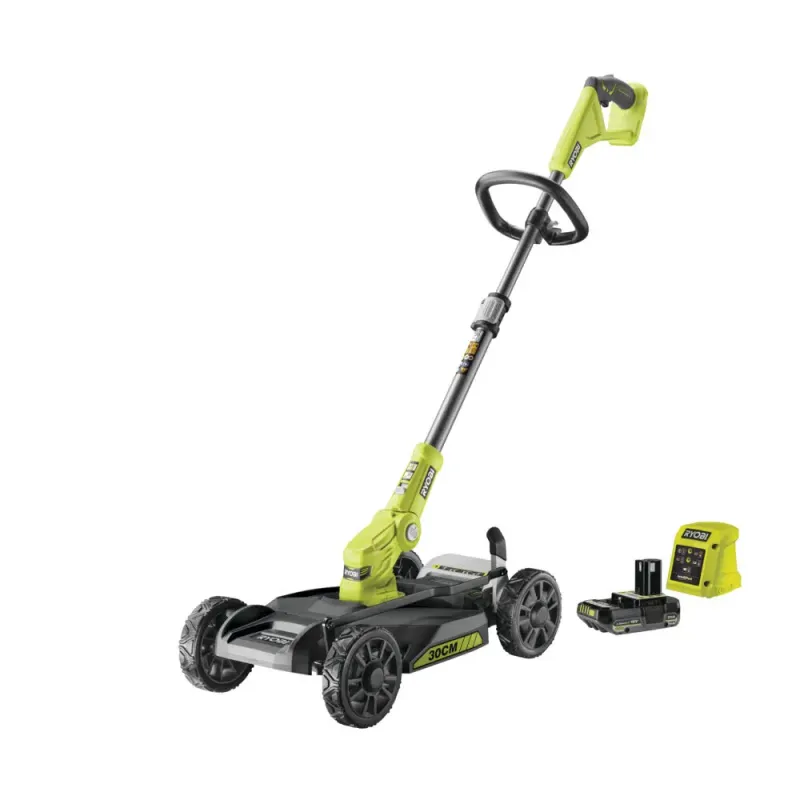 Ryobi Kombineret Plæneklipper Græstrimmer 18v One  På Plæneklipperdækket Ry18lmc30a-120