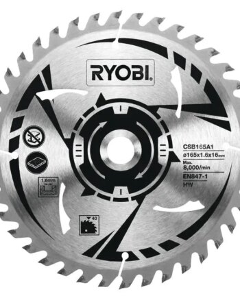 Ryobi Rundsavsklinge 165   16 Mm  Huldiameter  40 Tænder Csb165a1