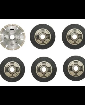 Ryobi Sæt Med Skæreskiver Og Diamantskive Til 125 Mm Vinkelslibere Rak6agd125
