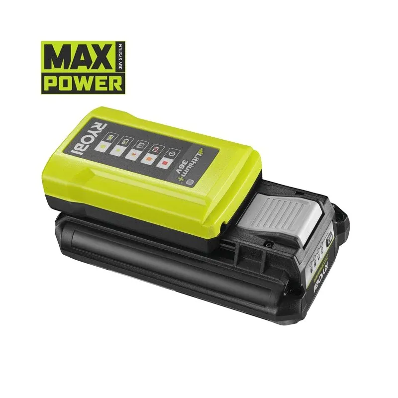 Ryobi 36v Sæt Lader  Ry36c17a  Med Led Strømindikator      Amp Tim  Ry36bc17a-120 Max Power