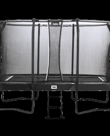 Salta Trampolin First Class Rektangulær 366x214 Cm  Sort Inkl  Stige   Sikkerhedsnet 805-825