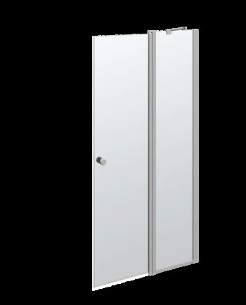 Scanbad Match Dør Med Sidepanel  :200x97-99 Cm Satin Klar  Satin