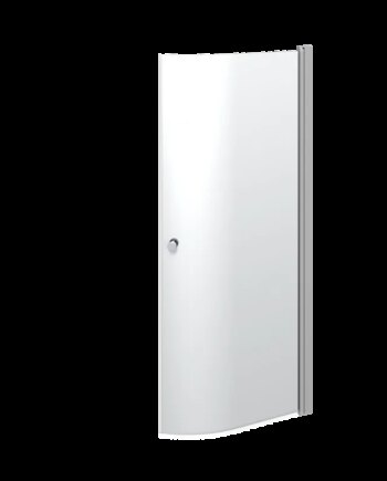 Scanbad Match Halvrund Dør  :200x82-84 Cm Satin Klar  Satin
