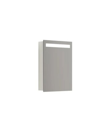 Scanbad Multo Spejlskab Global Lys   Top     Låge 70x50 Cm    Hvid Mat