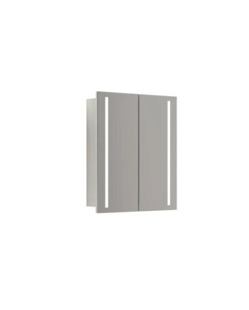 Scanbad Multo Spejlskab Integreret Lys      Låger 70x60 Cm  Hvid Mat