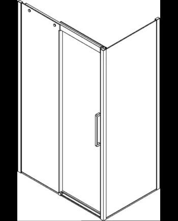 Scanbad Skydedør     Sidepanel Classic 1400 800mm Krom Klar