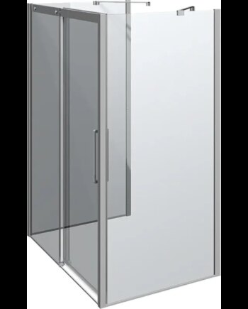 Scanbad Skydedør     Sidepanel Classic 1400 1000mm Krom Klar