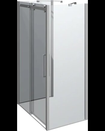 Scanbad Skydedør     Sidepanel Deluxe 1200 800mm Krom Klar