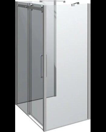 Scanbad Skydedør     Sidepanel Deluxe 1200 900mm Krom Klar