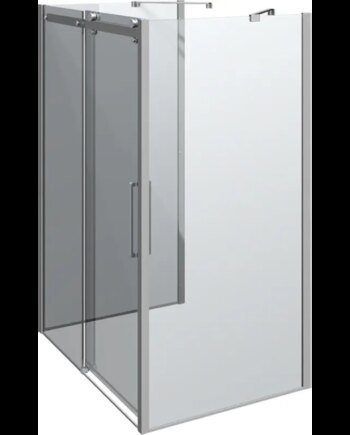 Scanbad Skydedør     Sidepanel Deluxe 1400 1000mm Krom Klar