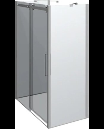 Scanbad Skydedør     Sidepanel Deluxe 1400 800mm Krom Klar