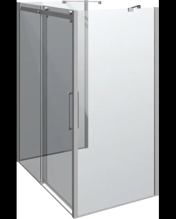 Scanbad Skydedør     Sidepanel Deluxe 1600 1000mm Krom Klar