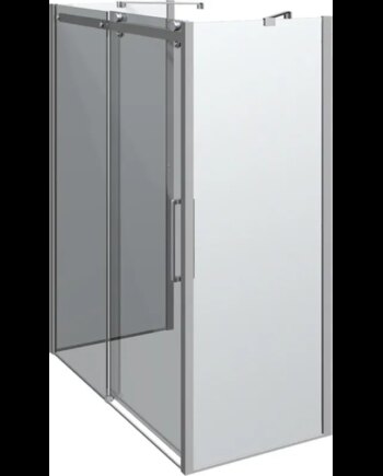 Scanbad Skydedør     Sidepanel Deluxe 1600 800mm Krom Klar