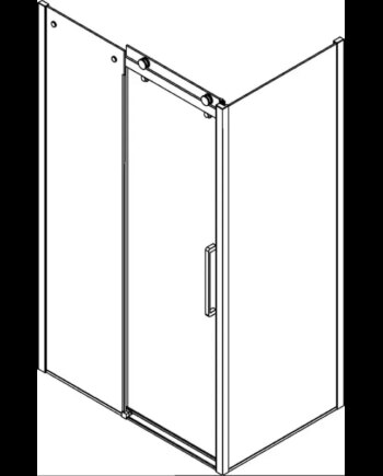 Scanbad Skydedør     Sidepanel Deluxe 1200 900mm Krom Klar