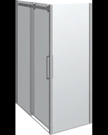 Scanbad Skydedør     Sidepanel Deluxe 1400 800mm Krom Klar