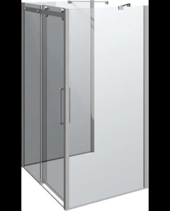 Scanbad Skydedør     Sidepanel Deluxe 1200 1000mm Krom Klar