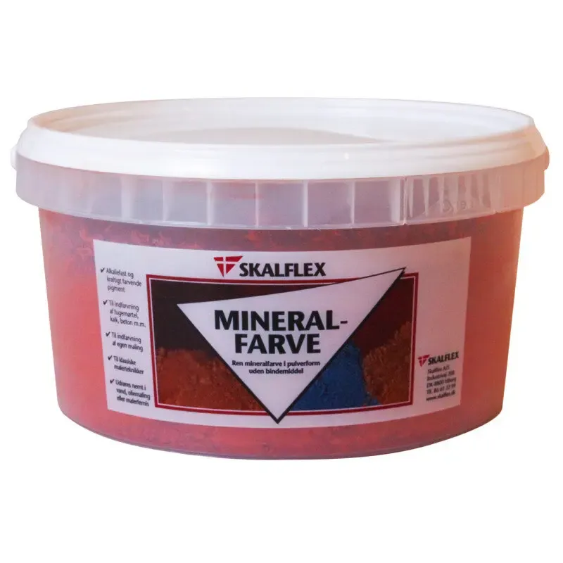Skalflex Mineralfarve Oxydrød     Kg