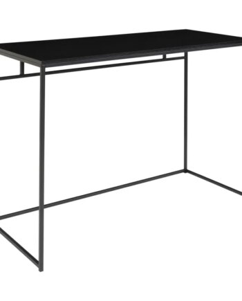 Skrivebord Med Sort Ramme Og Sort Bordplade 100x45x75 Cm 2402050