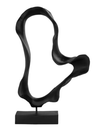 Skulptur   Sort Teak 20x30x60 Cm 4501175