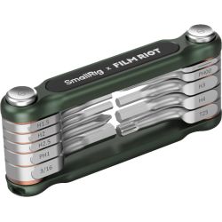 Smallrig 4814   Film Riot 10-in-  Folding Wrench Set With Multiple Angle Positioning Green