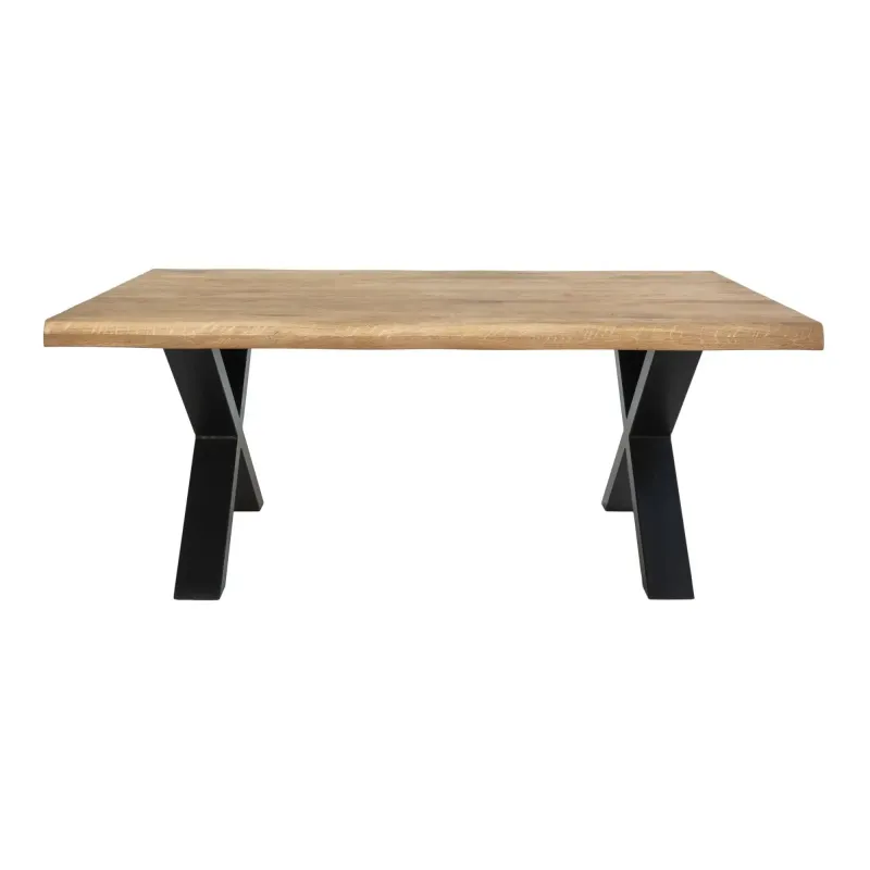 Sofabord Olieret Eg Med Bølget Kant 120x70xh50 Cm 2101570