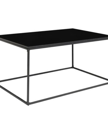 Sofabord Med Sort Ramme Og Sort Bordplade 90x60x45 Cm 2101455