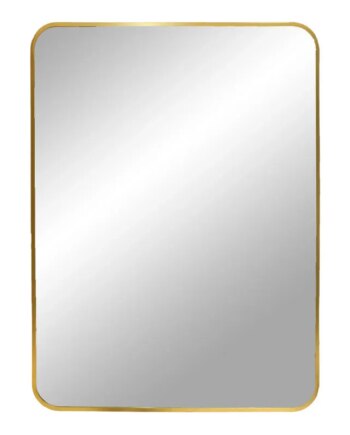 Spejl Med Ramme   Messing Look 50x70 Cm 4001530