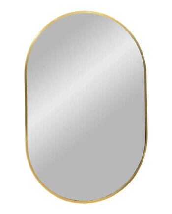 Spejl Med Ramme   Messing Look 50x80 Cm 4001550