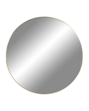 Spejl Med Ramme   Messing Look ø60 Cm 4001160