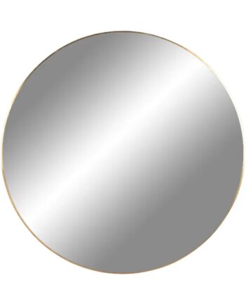 Spejl Med Ramme   Messing Look ø80 Cm 4001170