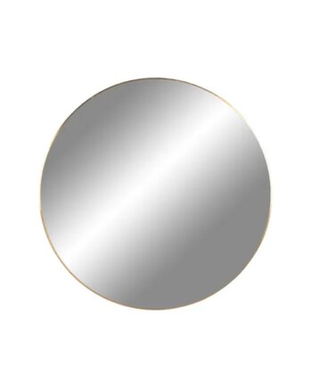 Spejl Med Ramme   Messing Look ø40 Cm 4001150