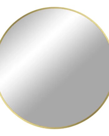 Spejl Med Ramme   Messing Look ø80 Cm 4001460