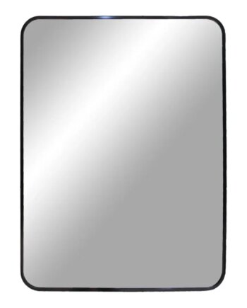 Spejl Med Ramme   Sort 50x70 Cm 4001540