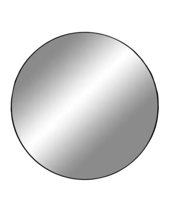 Spejl Med Ramme   Sort ø60 Cm 4001210