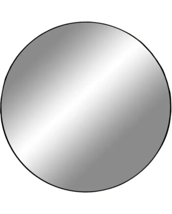 Spejl Med Ramme   Sort ø80 Cm 4001220