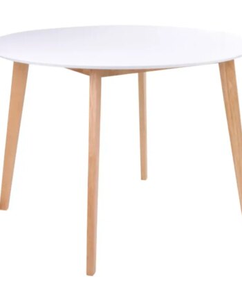 Spisebord   Hvid Og Natur ø105 H75 Cm 2201031