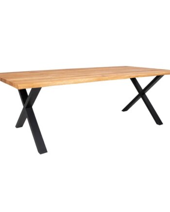 Spisebord   Olieret Eg Med Bølget Kant Forberedt Tillægsplader 240x95xh75 Cm 2201560