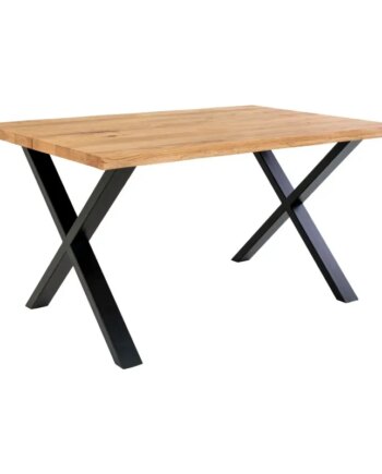 Spisebord   Olieret Eg Med Bølget Kant Forberedt Tillægsplader 140x95xh75cm 2201500