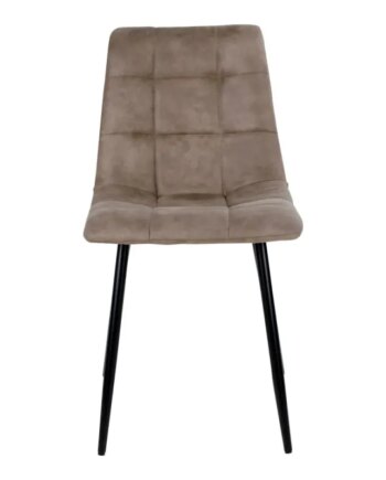 Spisebordsstol   Lysebrunt Microfiber Med Sorte Ben 1001190